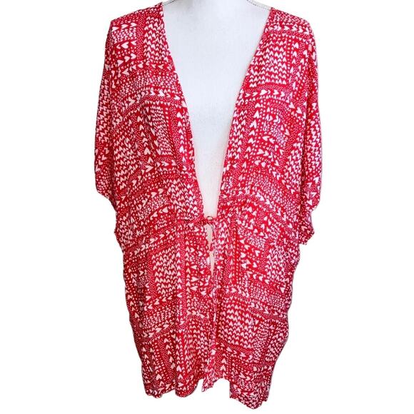 Victoria's Secret Red White Heart Robe One Size - Picture 6 of 6